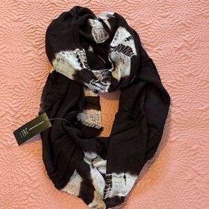 NWT! INC Brown and White Infinity Scarf